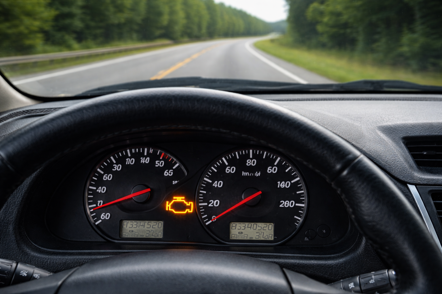 check engine light while driving